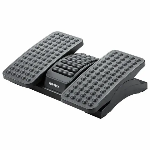 Подставка для ног BRABIX "Ultra 5" 43х32 см, массажер, регулировка угла наклона, 2 платформы, 533040