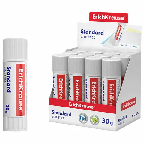Клей-карандаш ERICH KRAUSE "EasyStick", 30 г, 48033