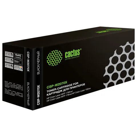 Картридж лазерный CACTUS (CSP-W2070X) для HP Color Laser 150a/150nw/178nw, черный, ресурс 1500 стр.