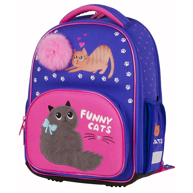 Ранец Berlingo Profi "Funny cats" 36*28*18см, 2 отделения, 4 кармана, анатомическая спинка
