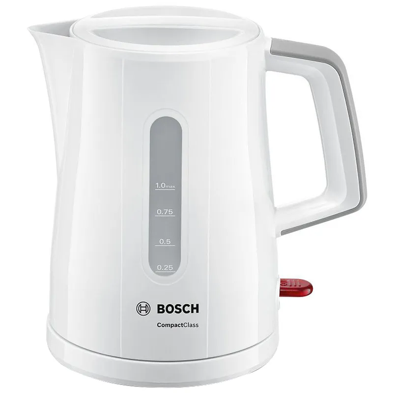 Чайник электрический Bosch TWK3A051, 1,0л, 2400Вт, пластик, белый