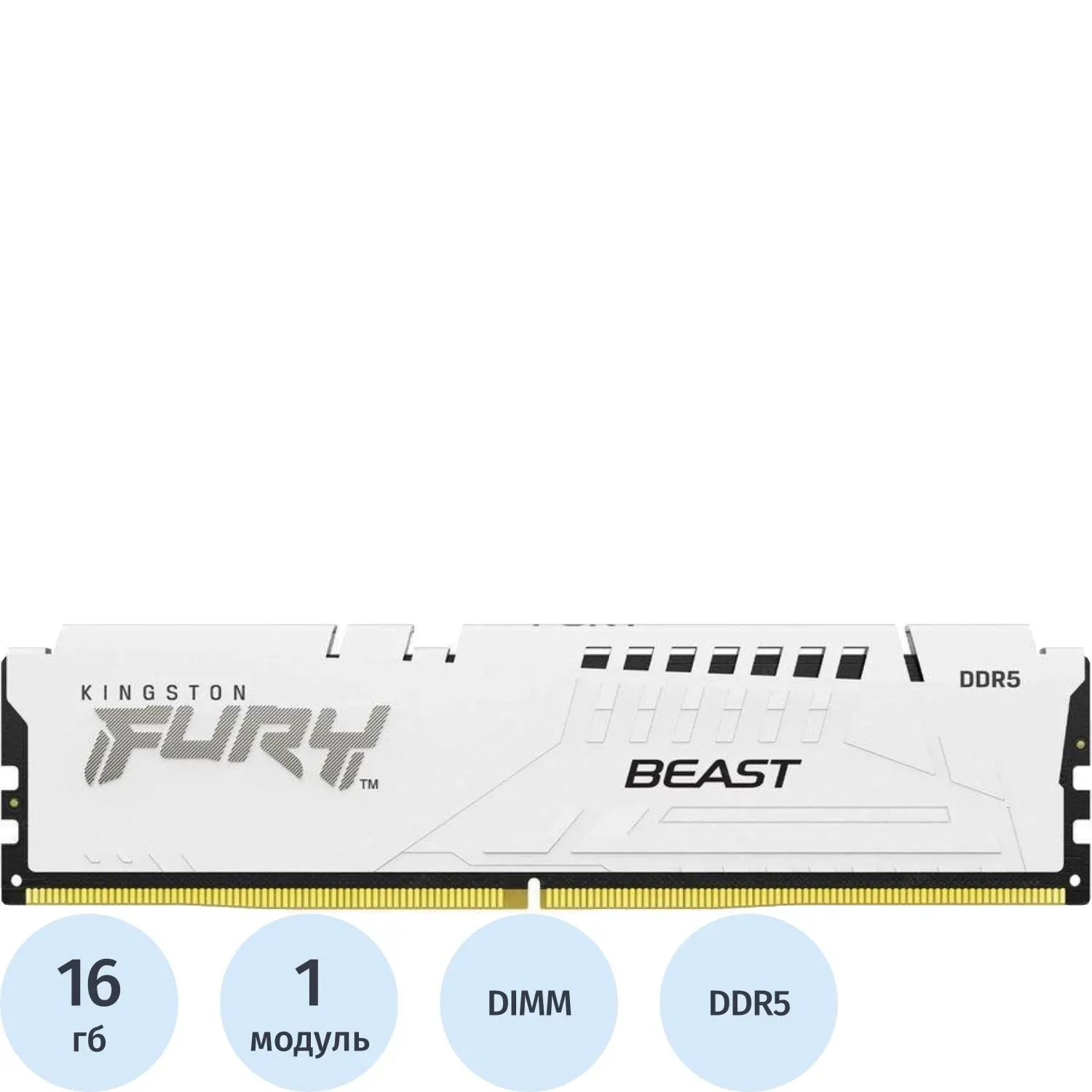 Модуль памяти Kingston FURY White DDR5 DIMM 16GB 5600Мгц(KF556C36BWE-16)