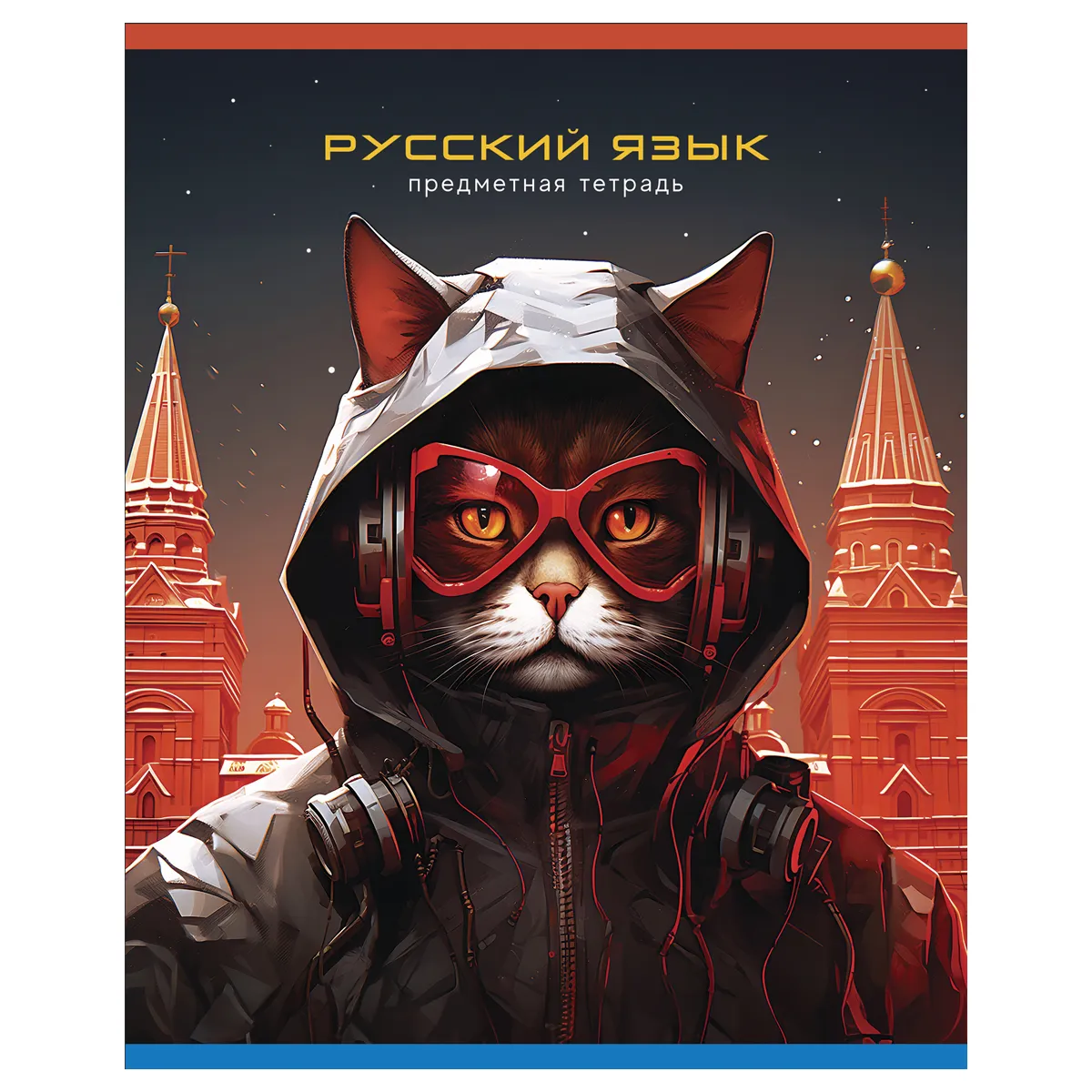 Тетрадь предметная 48л. BG "Мир будущего" - Русский язык, металлизированный картон