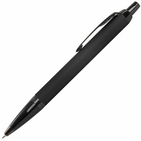 Ручка шариковая PARKER "IM Achromatic Black BT", корпус черный матовый, нержавеющая сталь, синяя, 2127618