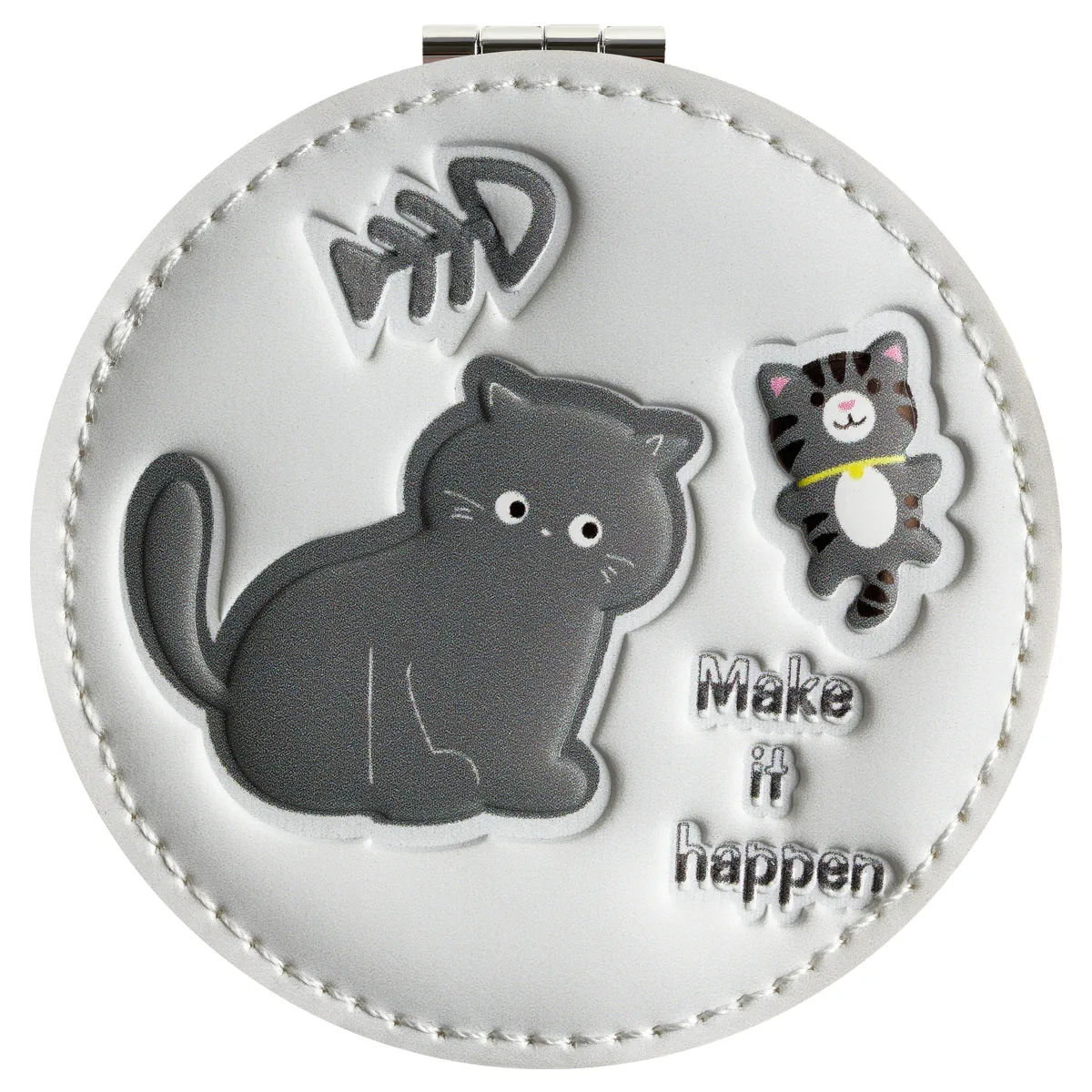 Зеркальце карманное складное MESHU "Black cat"