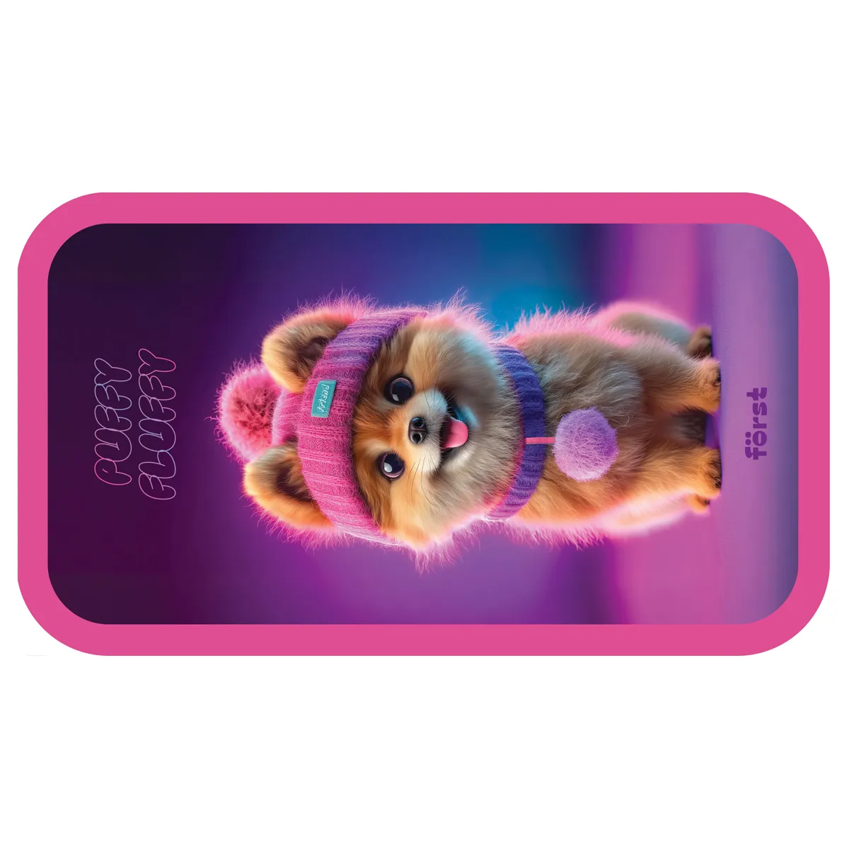 Пенал 2 отделения, 190*110 Först "Cute Pomeranian" (Милый померанский шпиц), ламинированный картон
