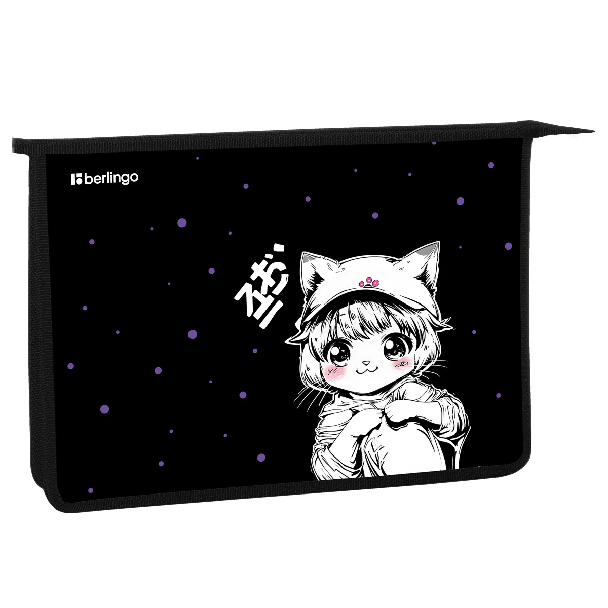 Папка для тетрадей 1 отделение, А4 Berlingo "Kawaii Dream", 340*245*40 мм, пластик, на молнии
