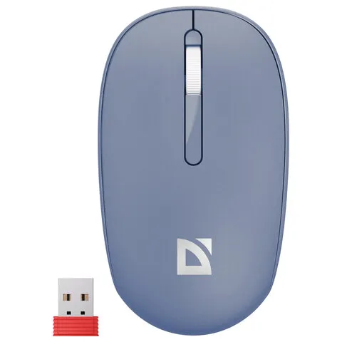 Мышь беспроводная DEFENDER Smart MM-396, 1600 dpi, 2 кнопки + 1 колесо-кнопка, оптическая, синяя, 52397