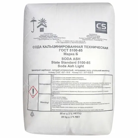 Сода кальцинированная, 25 кг, -