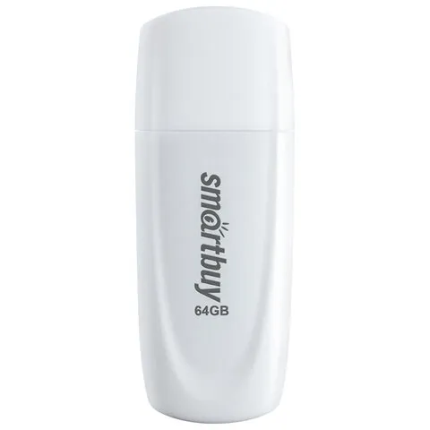 Флеш-диск 64 GB SMARTBUY Scout USB 2.0, белый, SB064GB2SCW