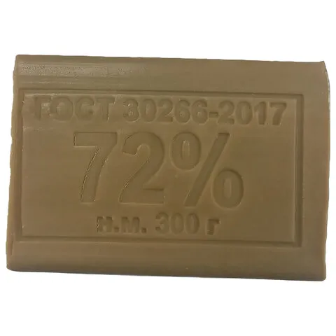 Мыло хозяйственное 72% 300 г (Меридиан), без упаковки, МИНПРОМТОРГ