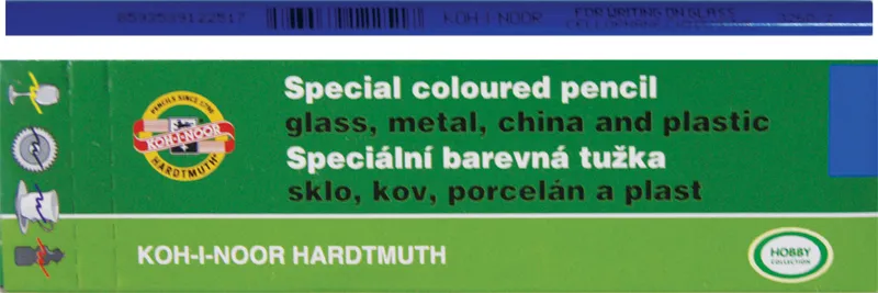 Карандаши перманентные 3260 для письма по стеклу, фарфору, синий, 12 шт. в упак.