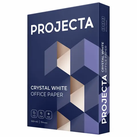 Бумага офисная БОЛЬШОГО ФОРМАТА (297х420), А3, 80 г/м2, 500 л., марка В, PROJECTA SPECIAL, Россия, 162% (CIE)