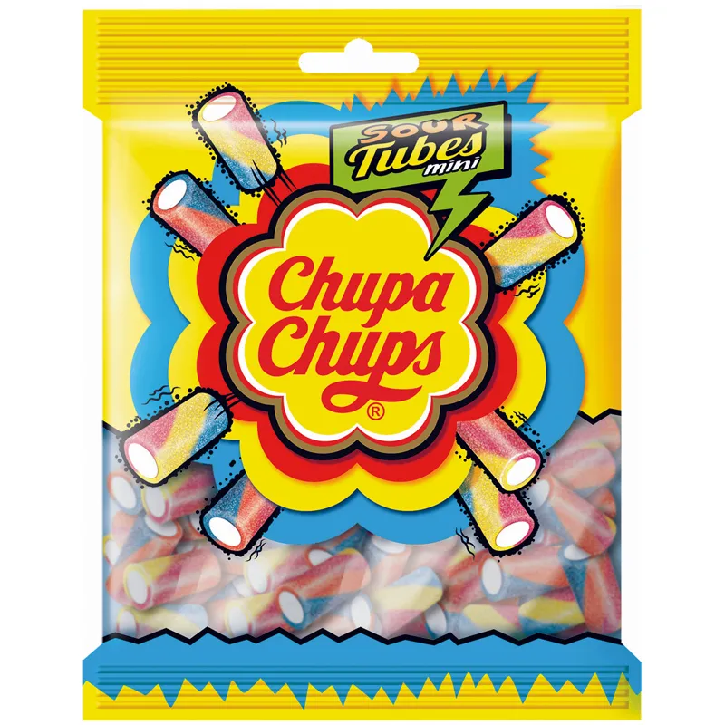 Жевательный мармелад Chupa Chups "Мини трубочки", 70г, пакет, европодвес