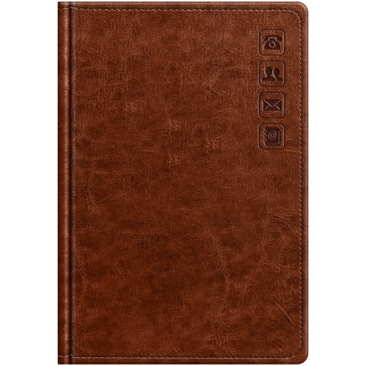 Телефонная книга А5, 80л., кожзам, BG "Nebraska. Brown", с вырубкой