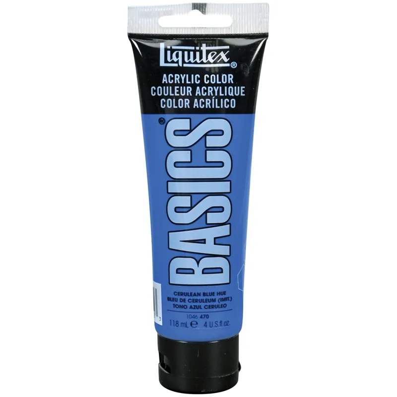Краска акриловая художественная Liquitex "Basics", 118мл, туба, 470 церулеум (имит.)