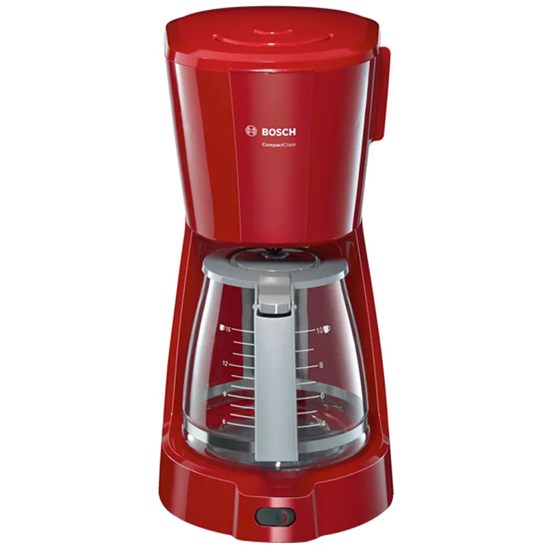 Кофеварка капельная Bosch TKA-3A034, 1,25л, 1200Вт, красный