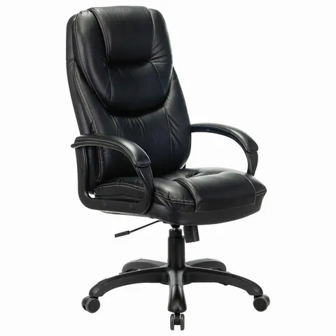 Кресло офисное BRABIX PREMIUM "Nord EX-590", черный пластик, экокожа, черное, 532097