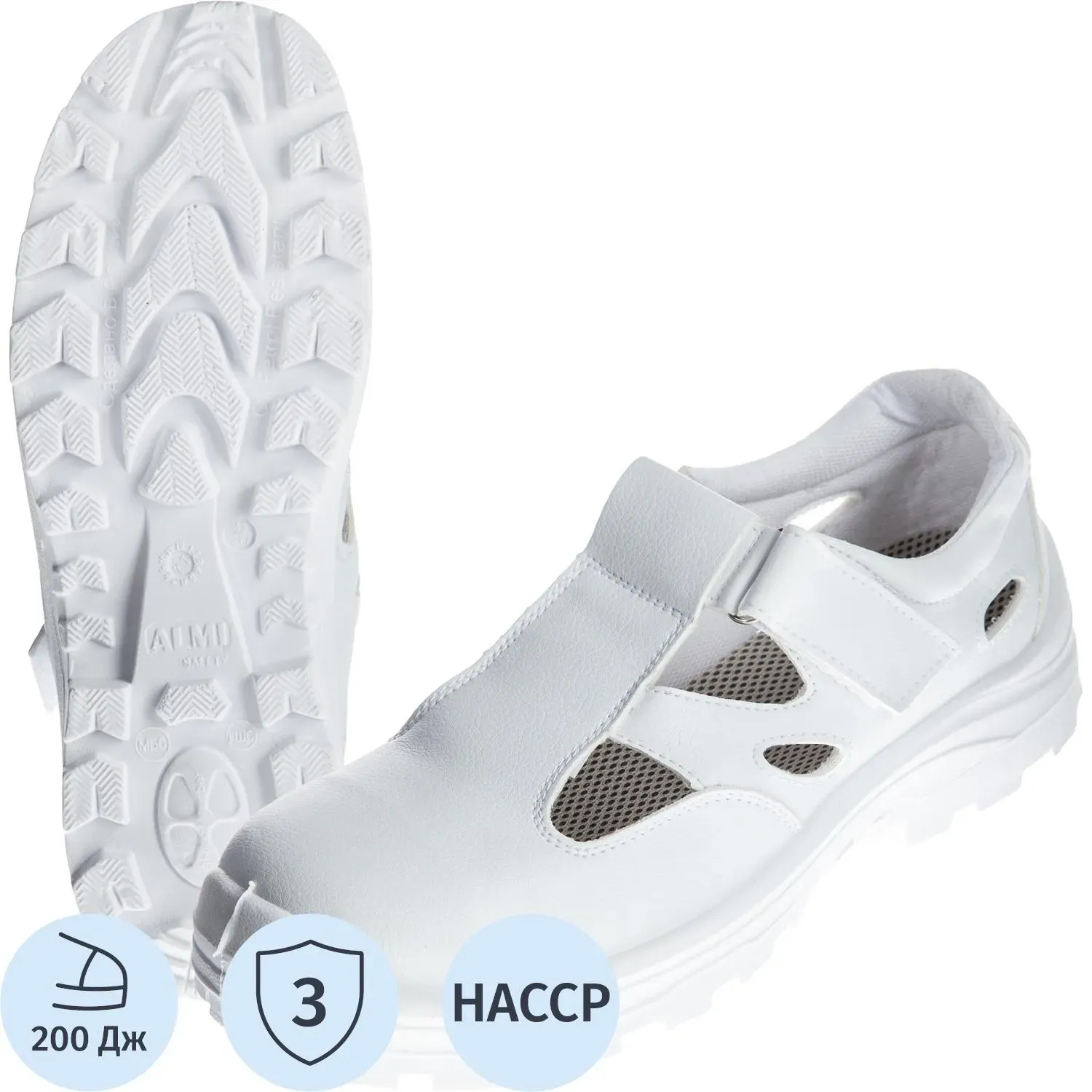 Полуботинки (сандалии)  АЛМИ(арт. 80302-011600) с МП, белые, р.36