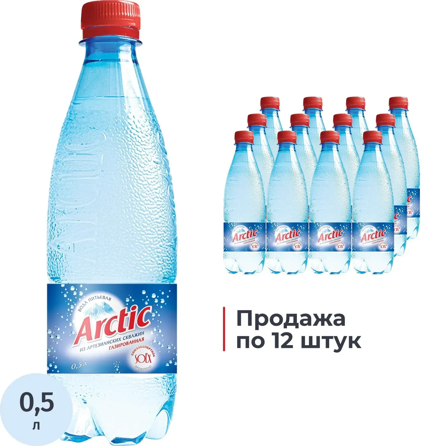 Вода питьевая Arctic газ ПЭТ 0,5л