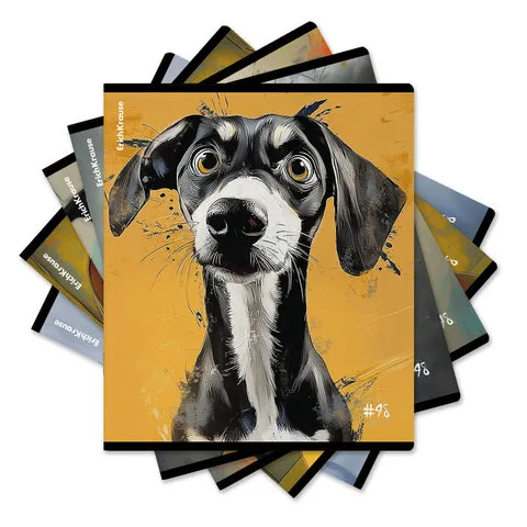 Тетрадь А5 48 л. ERICH KRAUSE, скоба, клетка, TWIN-лак, "Goofy" (микс в спайке), 64871