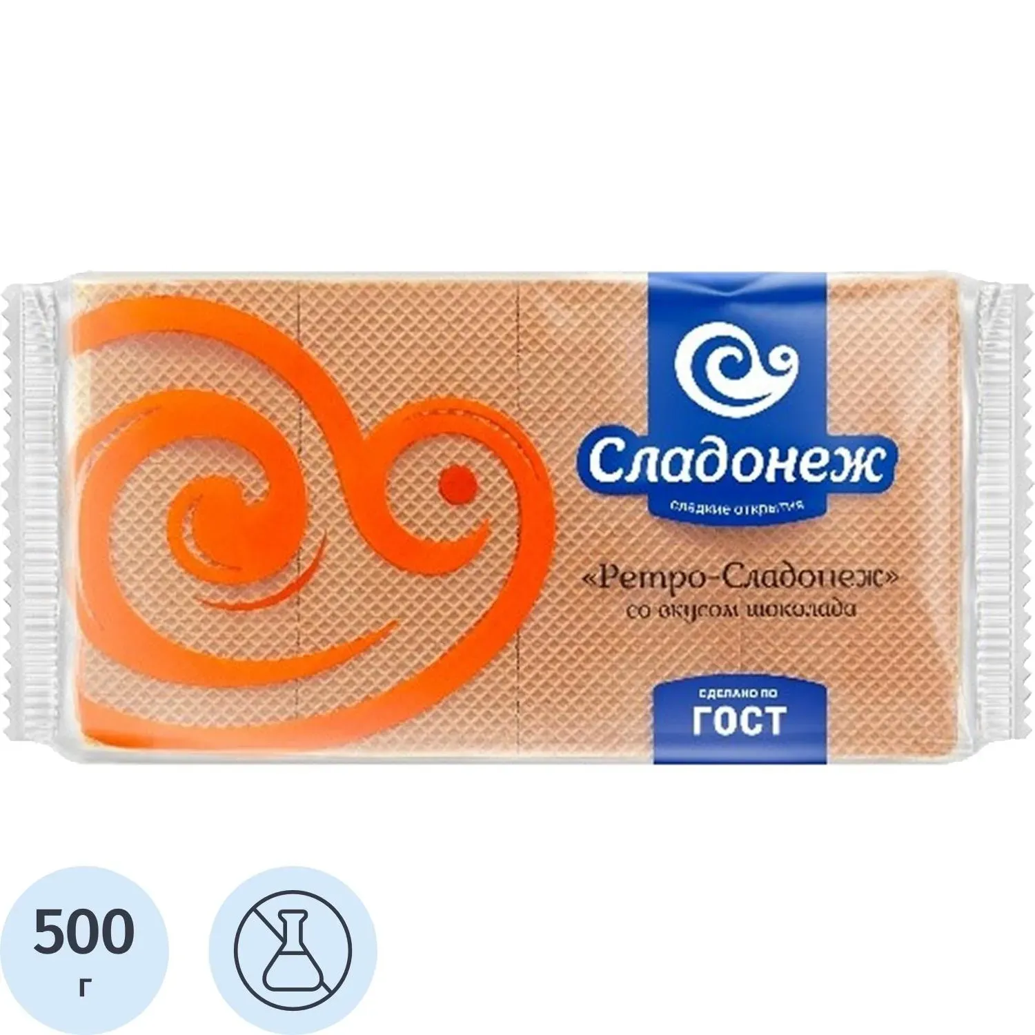 Вафли Ретро-Сладонеж со вкусом шоколада, 500г