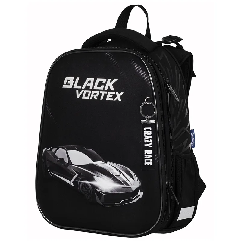 Ранец Berlingo Expert "Black" 37*28*16 см, 2 отделения, 2 кармана, анатомическая спинка