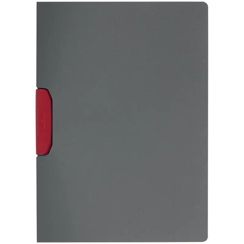 Папка с клипом Durable "Duraswing color", А4, до 30 листов, графит-красная