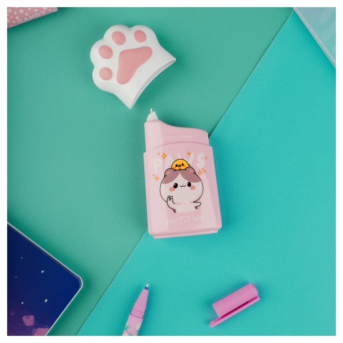 Корректирующая лента MESHU "Paw", 5мм*12м, пвх-бокс, европодвес