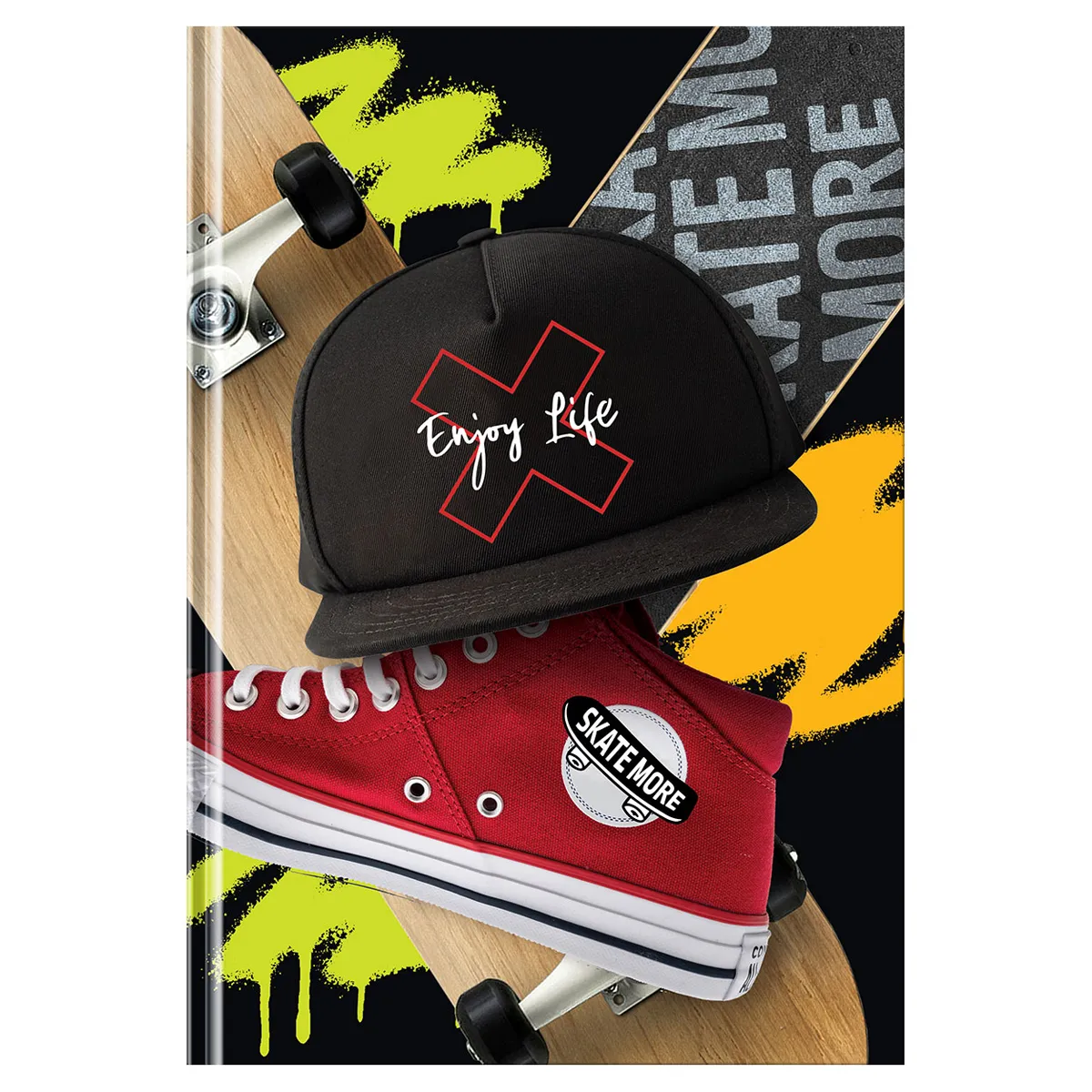 Ежедневник недатированный А5, 160л., 7БЦ BG "Mad skate", глянцевая ламинация