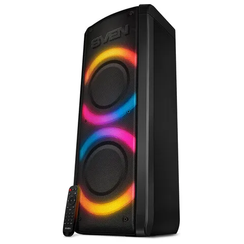 Колонка портативная SVEN PS-710, 100 Вт, TWS, Bluetooth, FM, USB, microSD, LED-дисплей, черный, SV-021696