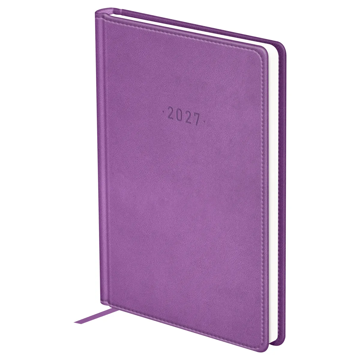 Ежедневник датированный 2027г., А6, 176л., твердый переплет, кожзам, BG "Winner. Light purple", фиолетовый