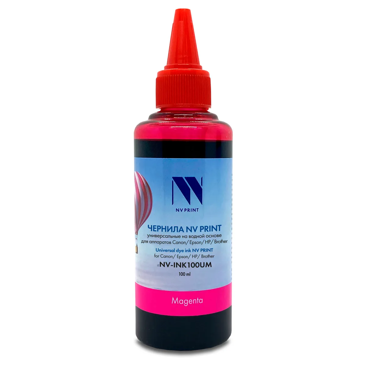 Чернила совм. NV Print универсальные на водной основе для Сanon, Epson, НР, Brother (100 ml) Magenta совместимые