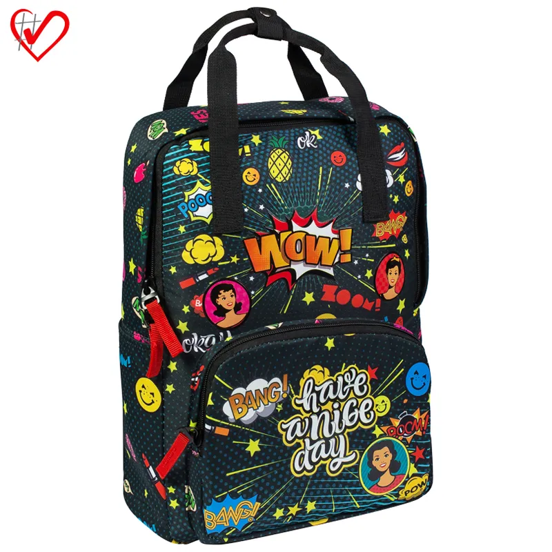 Рюкзак Berlingo Casual "Pop-art" 36*24*14см, 1 отделение, 3 кармана, уплотненная спинка