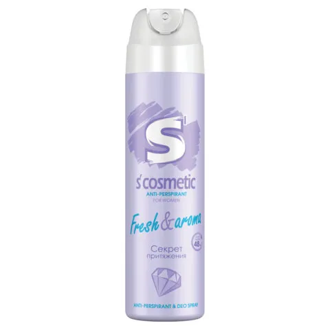 Дезодорант-антиперспирант женский 145мл S’COSMETIC "Fresh & aroma", ш/к 32216, 5-05.01.026.15