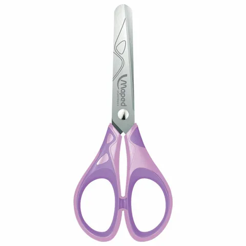 Ножницы MAPED (Франция) "Essentials Soft", 130 мм, закругленные, цвет ассорти, 464411