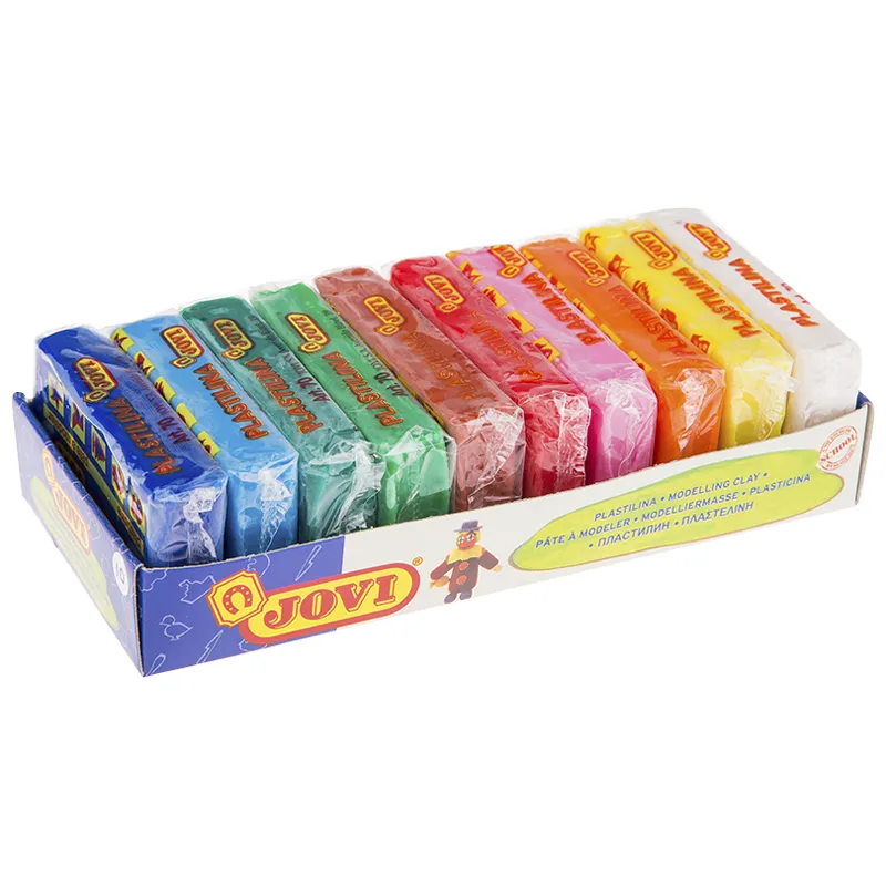 Пластилин JOVI, 10 цветов, 500г, растительный, картон