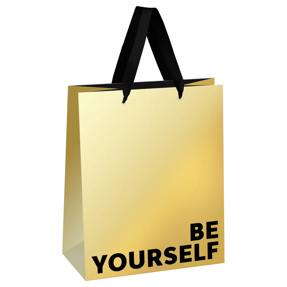 Пакет подарочный 18*23*10см MESHU "Be yourself",  матовая ламинация