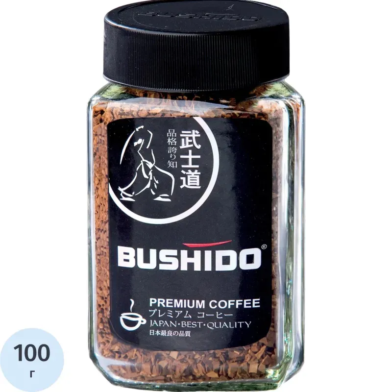 Кофе Bushido Black Katana растворимый, сублим., 100г
