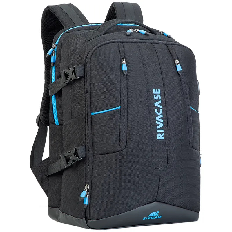 Рюкзак для ноутбука 17,3" RivaCase "Borneo" 7860, полиэстер, черный, 480*330*210мм, USB-разъем
