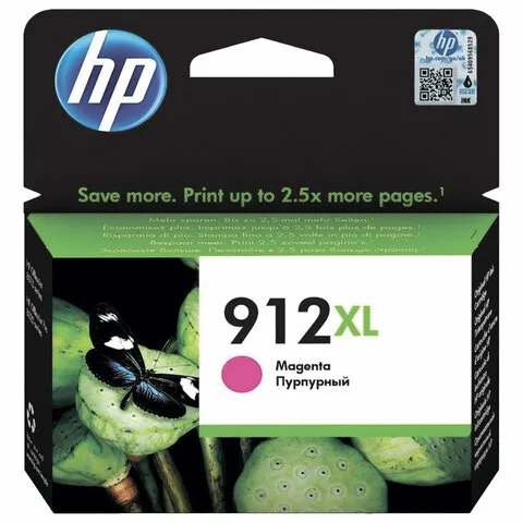 Картридж струйный HP (3YL82A) для HP OfficeJet Pro 8023, №912XL пурпурный, ресурс 825 страниц, оригинальный