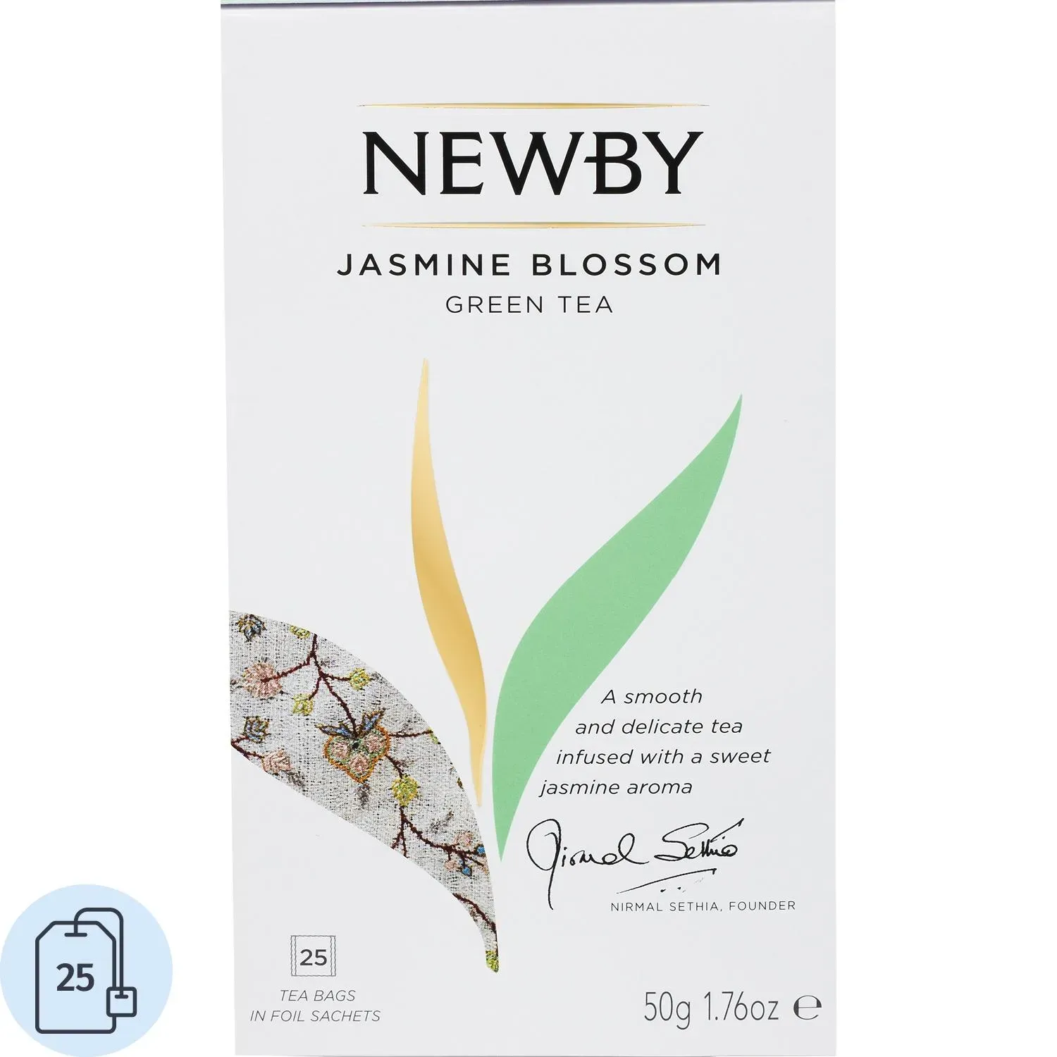 Чай Newby Цветок Жасмина зеленый с жасмином 25 пакетиков