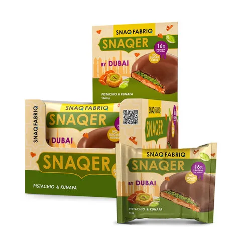 Печенье SNAQ FABRIQ "Фисташка и конуфа" без сахара 45 г, шоу-бокс, СФ146