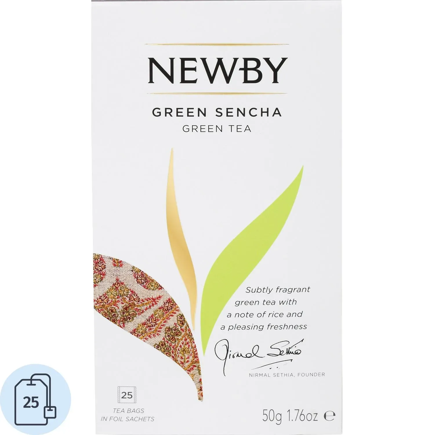 Чай Newby Зеленая Сенча зеленый 25 пакетиков