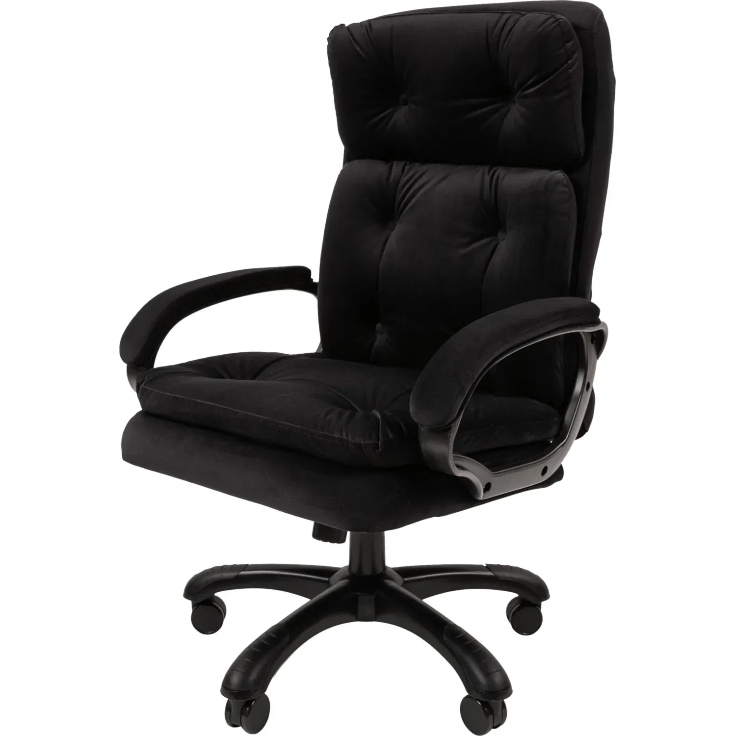 Кресло VT_Chairman 442 ткань R 015 черный пластик черный