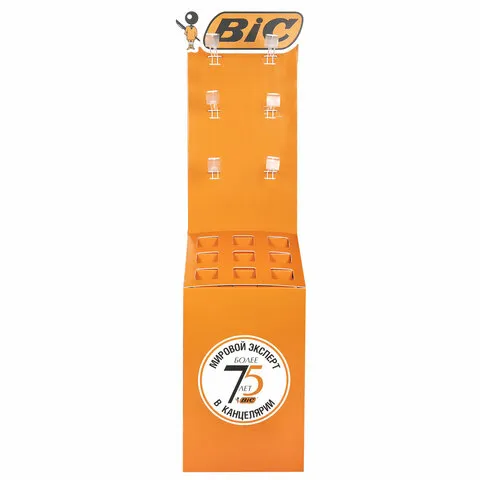Стойка напольная для размещения товара BIC, 180х40х40см, 9 отдел., 6 крючков, БЕЗ НАПОЛНЕНИЯ, 504158
