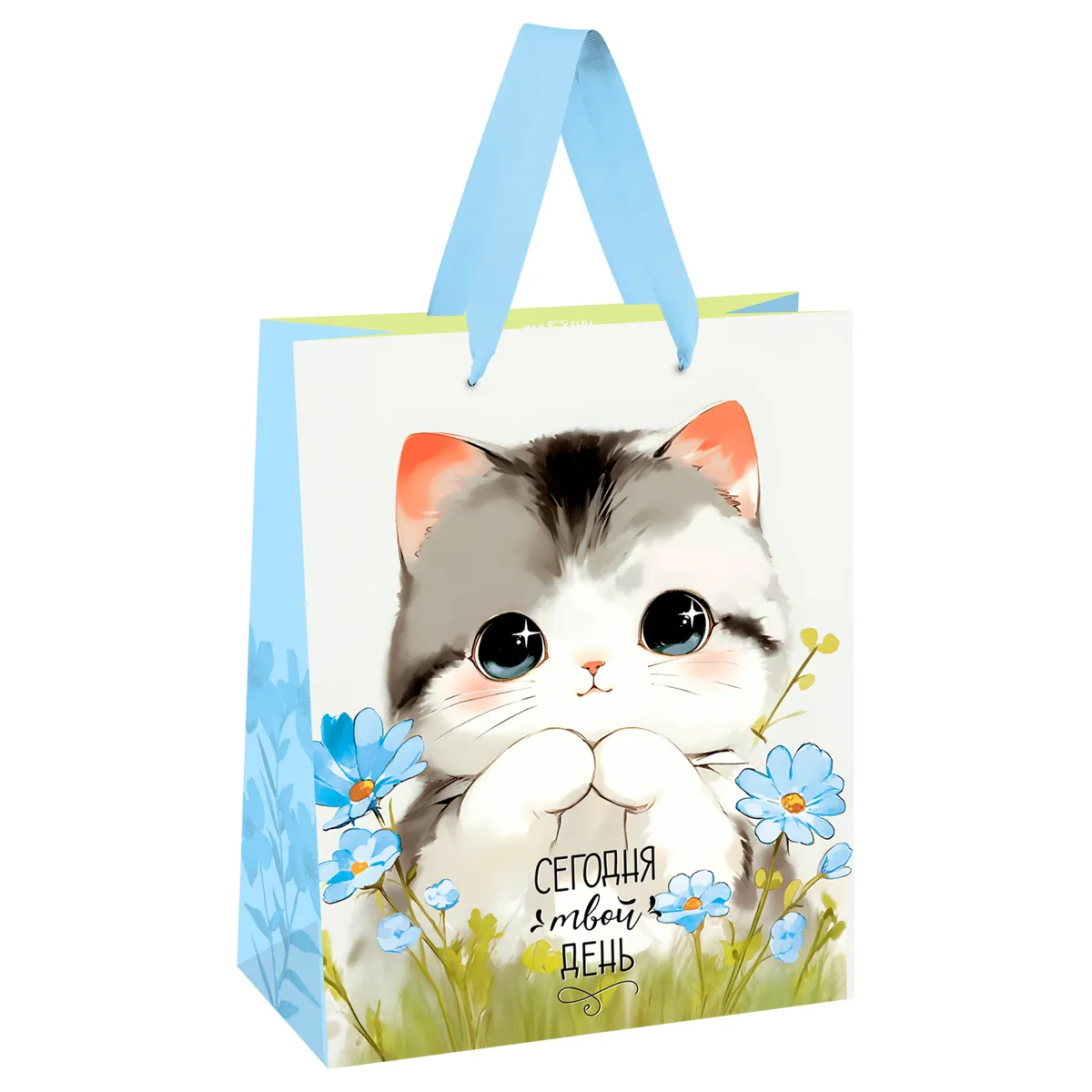 Пакет подарочный 18*23*10см MESHU "Cute kitten", матовая ламинация