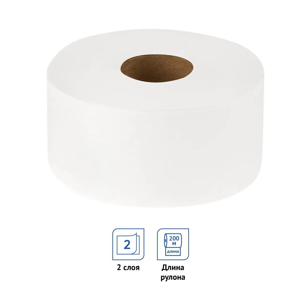 Бумага туалетная OfficeClean "Premium" 2-слойная, мини-рулон, 200м/рул, мягкая, тиснение, белая