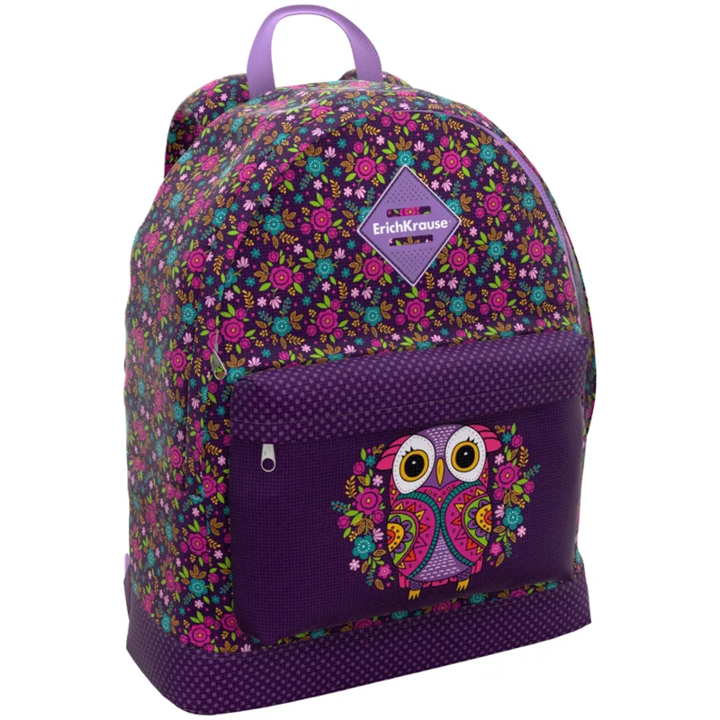 Рюкзак Erich Krause EasyLine "Flower Owl" 40*29*13см, 1 отделение, 1 карман
