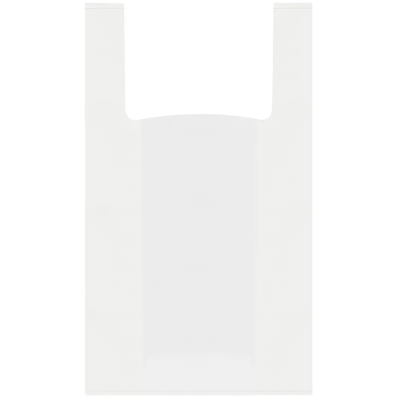 Пакет-майка OfficeClean, ПНД, 28+14*50см, 12мкм, белый